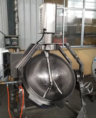 China Semiautomática automático térmico eléctrico de gas de 400L Planeta Revuelva Wok calefacción eléctrica de alimentación directa de fábrica olla Sandwich equipamiento de cocina de acero inoxidable