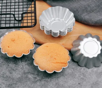 Huevo Inicio Non-Stick Tartlet Moldes de repostería Moldes de galleta de la flor de herramientas de bricolaje de la bandeja para hornear postres reutilizables herramienta anti-adherente Ronda Mini Pan Wbb17877 Inicio
