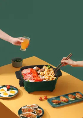 Multifuncionales Cuadrado pequeño eléctrico plano Wok 30cm
