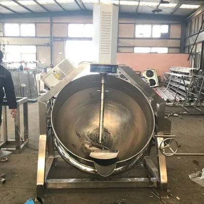 China Semiautomática automático TÉRMICO ELÉCTRICO DE GAS DE 50L Planeta Revuelva Wok calefacción eléctrica de alimentación directa de fábrica olla Sandwich equipamiento de cocina de acero inoxidable