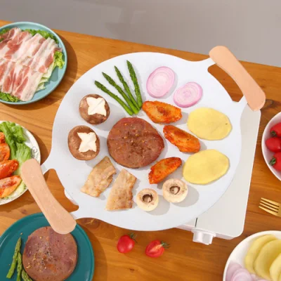 Bandeja de grill redonda antiadherente para horno de inducción superior de cocina Mi25077