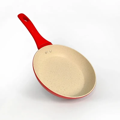 Sartén antiadherente de granito sartén sartén sartén sartén antiadherente para cocinar, cubertería de mármol con mango suave para lavavajillas Caja fuerte
