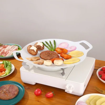 Bandeja de grill redonda antiadherente para horno de inducción superior de cocina Mi25077