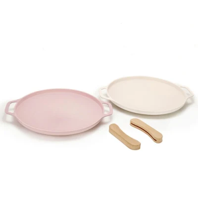 Bandeja de grill redonda antiadherente para horno de inducción superior de cocina Mi25077