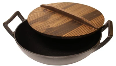 Seasoned Cast Iron Wok de cocina