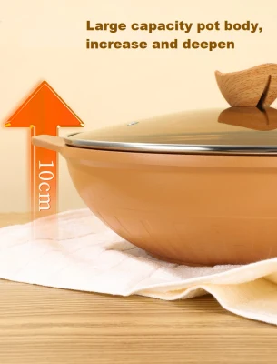 10 pulgadas Forged nonstick cerámica de revestimiento Wok Pan para todos Estufas