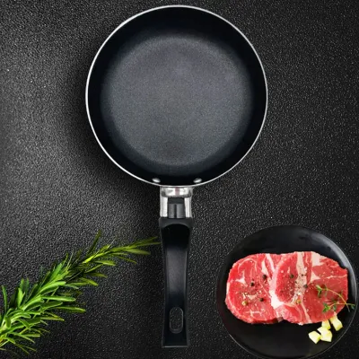 Venta en caliente Color antiadherente sartén de aluminio 14cm Mini tortilla Pan de rizo de huevo con Bakelite Handle Supermarket Promotion