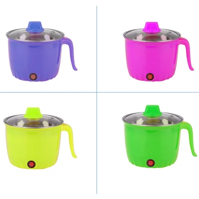 Utensilios de cocina Hot Pot Wok eléctrico con Steamer Pot 1,5L inoxidable Caliente caliente de acero eléctrico con olla de vapor