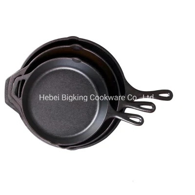 Pre-Seasoned utensilios de hierro fundido sartén manejado Freír Pan