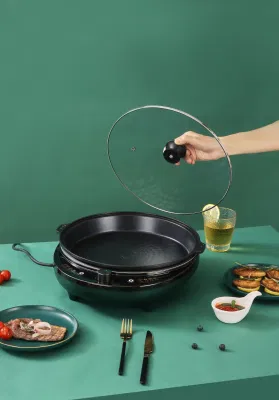 Sartén antiadherente eléctrica Bandeja para hornear sartén sartén eléctrica sartén