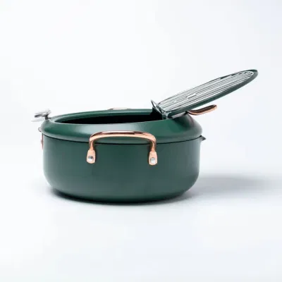 Popular olla de cocción profunda Utensilios de cocina Fryer Pan Control de temperatura inoxidable Sartén de acero