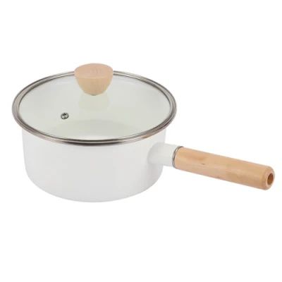 Bajo Precio un solo asa Cocina de alimentos sopa de sopa de mini esmalte Cacerolas con olla de un solo mango