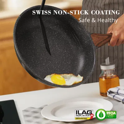 Sartén antiadherente sartén sartén sartén, sartén de panelita Suiza
