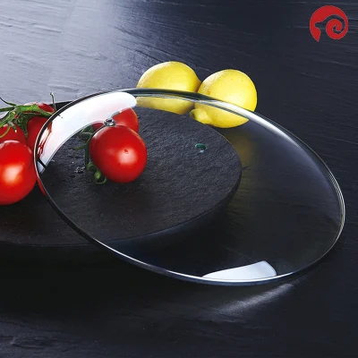 C tapa de vidrio tipo cúpula alta para utensilios de cocina de aluminio fundido Sartén