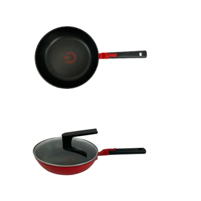 Cocina personalizada Granite antiadherente utensilios de cocina conjunto olla sopa y Sartén con asa