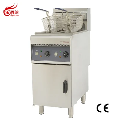 Equipo de Cocina Comercial Freestanding eléctrico Split Tank Chips Pollo profundo Freidora (DF-10L-2)