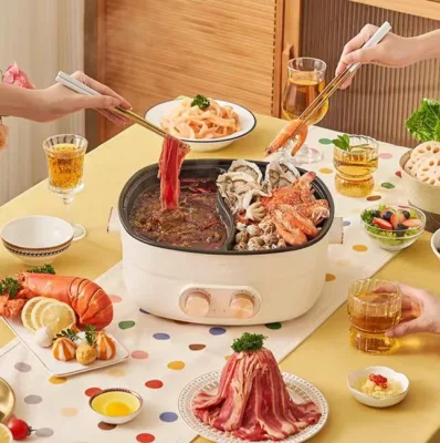 Olla caliente de wok eléctrica antiadherente certificada CE