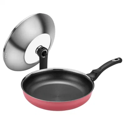 Best Seller utensilios de cocina de acero inoxidable de recubrimiento anti-adherente de la capa exterior de cerámica de 30cm Sartén