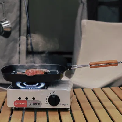 Cocina para no palomada de camping al aire libre con utensilios de cocina plegables portátiles para Bistec casero y huevos fritos