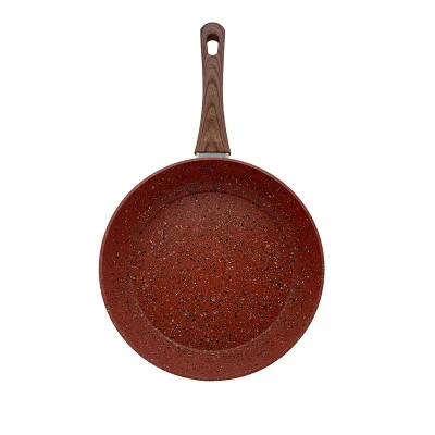 24/26/28cm No Stick Frypan OEM mayorista utensilios de cocina de granito Sartén de aluminio