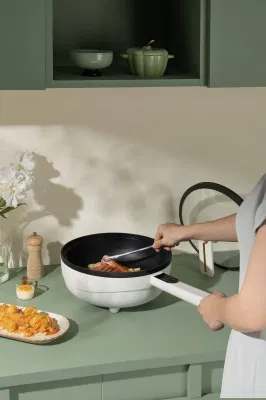 Eficiente 1500W Wok eléctrico con placa de ordenador, 30cm de diámetro