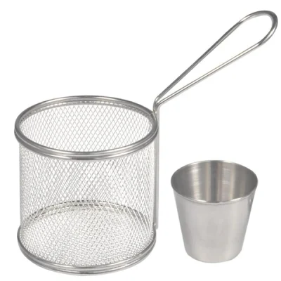 Redondo de acero inoxidable de la RFY Titular de la cocina francesa de la cesta filtro