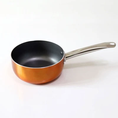 Alimentos inocuos Negro Nonstick Lote de leche cacerola de cobre Cocillas Wasserole de inducción de cerámica sin aceite de wok Pan