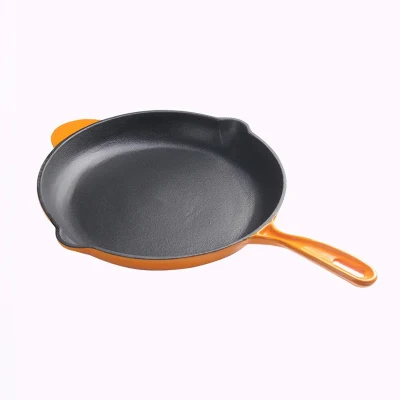 Sartén de hierro fundido Mini sartén pequeña fábrica directa Venta de bandejas de hierro fundido esmaltadas antiadherentes