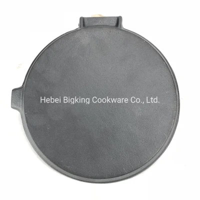 Anti-adherente de hierro fundido Grill redonda 24 cm sartén con asa plegable, bistec, horno de pan seguro