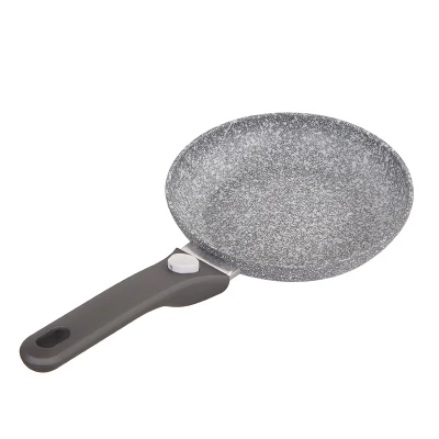 Anti-adherente personalizada 24cm 28cm de la inducción de aluminio forjado inferior sartén con mango desmontable