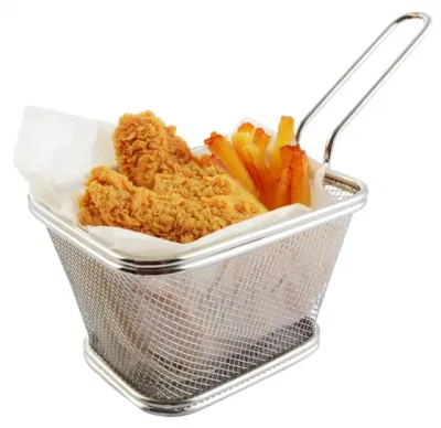 Cestas de la República Federativa de Yugoslavia chips colador de acero inoxidable que sirve comida la presentación de la herramienta de cocina