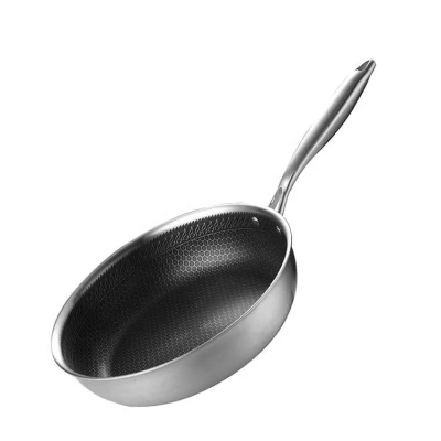 Alta calidad Hot Sale Honeycomb Acero inoxidable Cookware freír sin palillo Pan