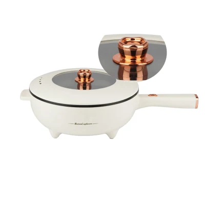 La alta calidad Mini Cocina eléctrica de la bandeja multifunción eléctrico portátil Non-Stick utensilios de cocina 2L de capacidad pequeña sartén