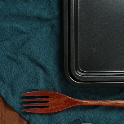 Cocina casera Use acero al carbono Non Stick Baking Tray Pan Pastel Galletas Galletas de alimentos bandeja para hornear