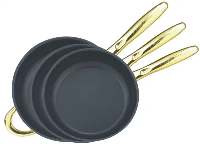 Cocina Mango dorado Acero inoxidable Non Stick Wok Pan, sartén con tapas de vidrio de color seleccionadas, Skillet de inducción, Multi Stir Fry Pan