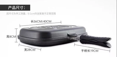 Doble sartén Dessini Doble Grill Pan China Factory Mayoristas Precio Grill Pan Doble Granite Doble Grill Pan Doble cara Sartén