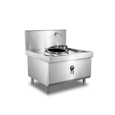 Inducción Cocina China gama de gases de Wok, gama eléctrica, 1 Wok 1 Pot trasero