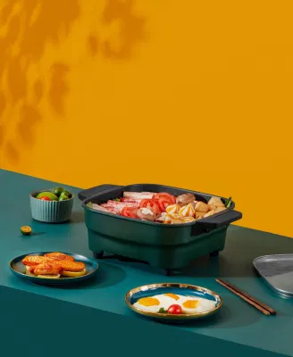 Potente Pan30cm freír 1600W, 6L capacidad, incluso Calefacción