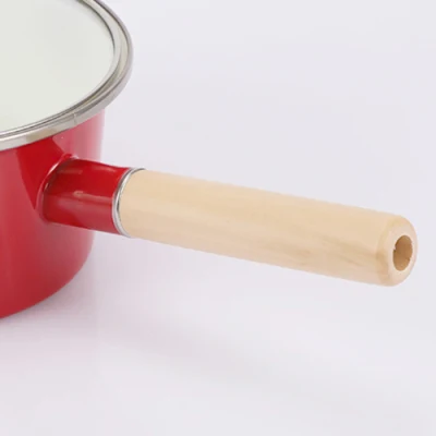 Bajo Precio un solo asa Cocina de alimentos sopa de sopa de mini esmalte Cacerolas con olla de un solo mango