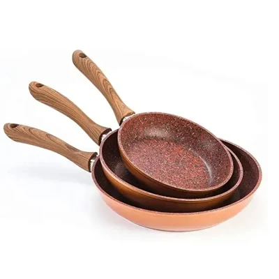 24/26/28cm No Stick Frypan OEM mayorista utensilios de cocina de granito Sartén de aluminio