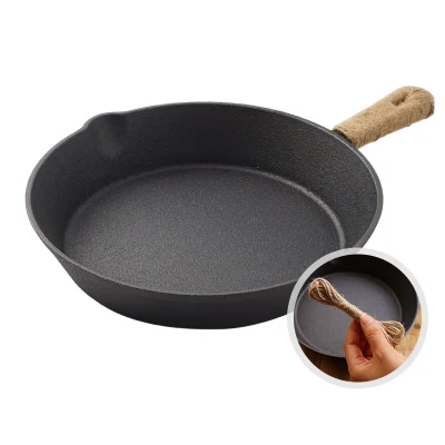 Sartén de hierro fundido grueso Cocina sin revestimiento cacerola de cocina Sartén Esg16055