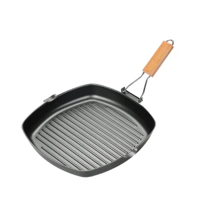Set de hierro fundido esmaltado Fry mármol cocina utensilios de cocina de aluminio de 28cm Wok Cookwar Skillets revestimiento de cobre de fritura no Pan Stick púrpura