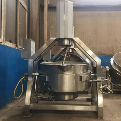 China Semiautomática automático TÉRMICO ELÉCTRICO DE GAS DE 50L Planeta Revuelva Wok calefacción eléctrica de alimentación directa de fábrica olla Sandwich equipamiento de cocina de acero inoxidable