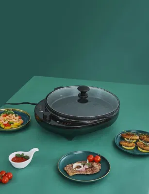 Sartén antiadherente eléctrica Bandeja para hornear sartén sartén eléctrica sartén