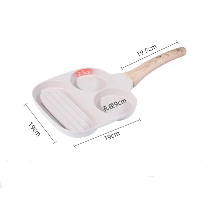 Sin BPA fondo de inducción de tortilla de rizo Non Stick Desayuno Sartén de huevo