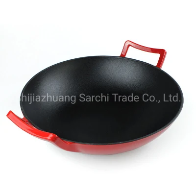 Fundición de hierro Pan cocina de gas Wok chino