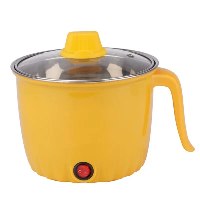 Utensilios de cocina Hot Pot Wok eléctrico con Steamer Pot 1,5L inoxidable Caliente caliente de acero eléctrico con olla de vapor
