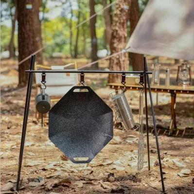 Camping Octagonal sartén Grille Grill Pan para exterior y.. Cocina Cocina