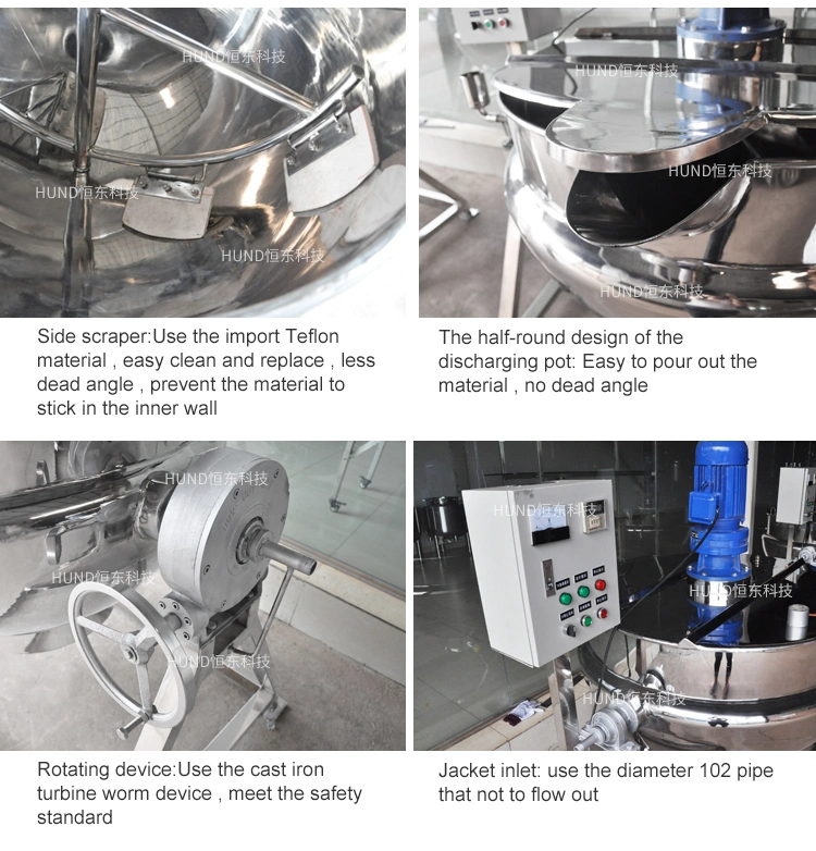 Stainless Steel Fruit Jam Jacketed Kettle/Sugar Cooking Pot