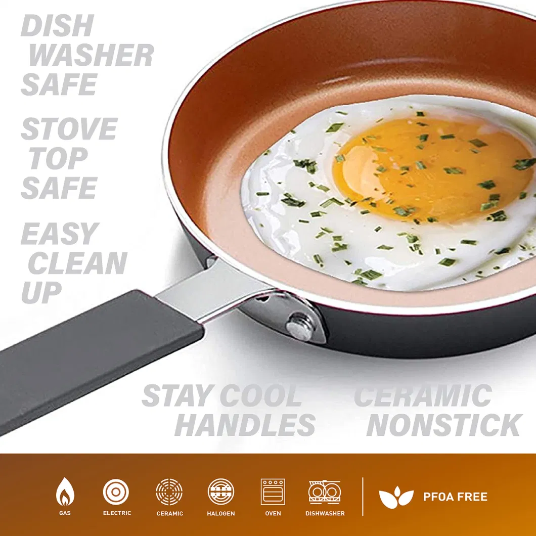 Steel Mini Egg and Omelet Pan with Ultra Nonstick-Titanium &amp; Ceramic-Coating Stay-Cool Handle